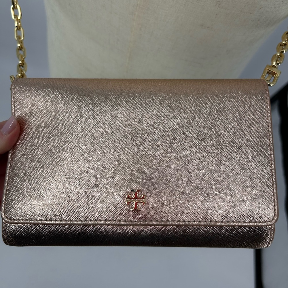 Tory Burch Crossbody Bag with Gold Chain and Removable Strap